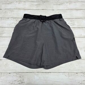 Adidas Axis 3.0 Athletic Shorts Mens Medium Gray Drawstring Performance Gym